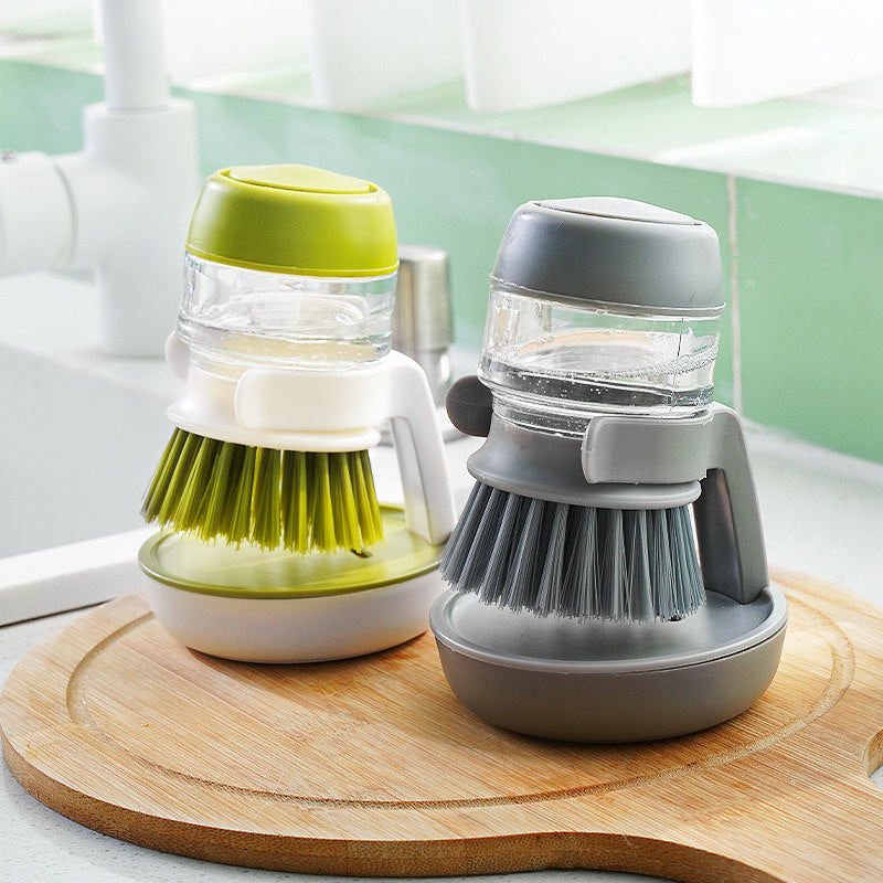Automatic Liquid Dispensing Pot & Dish Brush