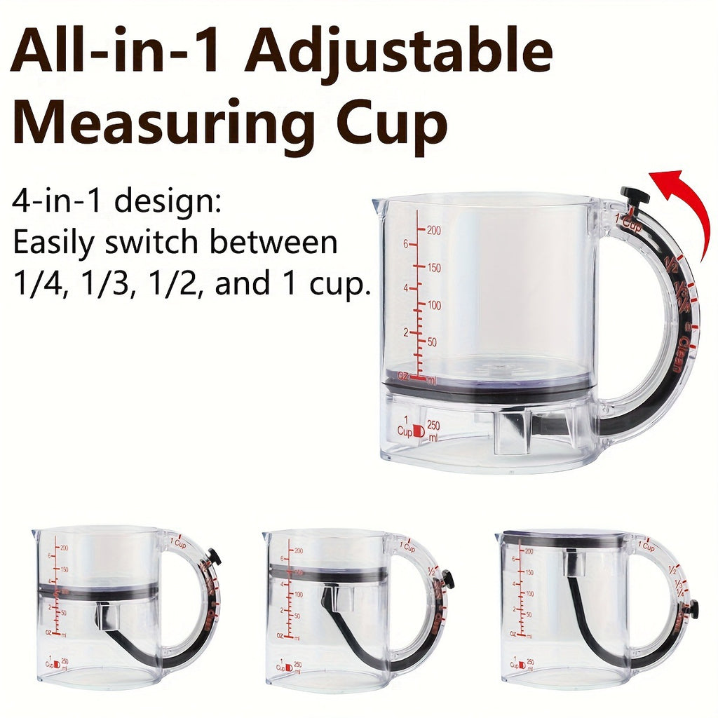 4-in-1 Adjustable Smart Measuring Cup