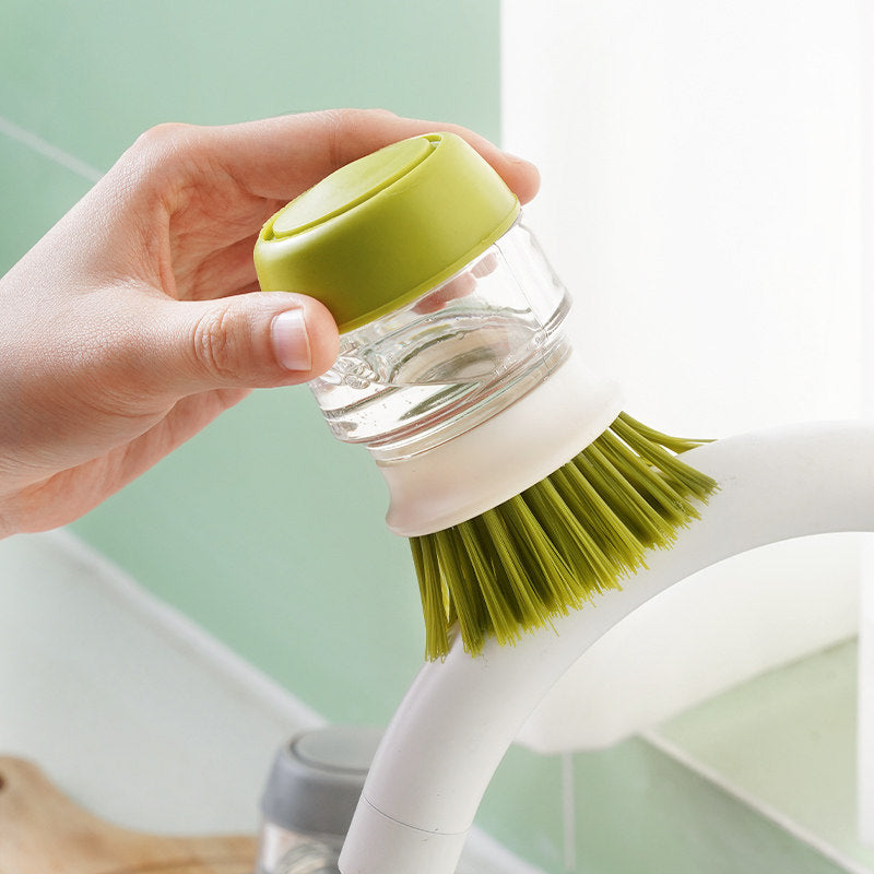 Automatic Liquid Dispensing Pot & Dish Brush
