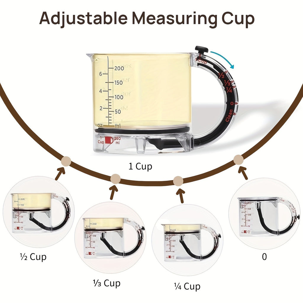 4-in-1 Adjustable Smart Measuring Cup